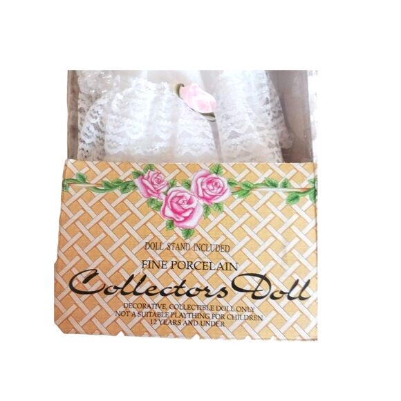 Vintage Doll Collectible Fine Porcelain Doll by Crowne 1999 Collector Doll 15" - Picture 5 of 9